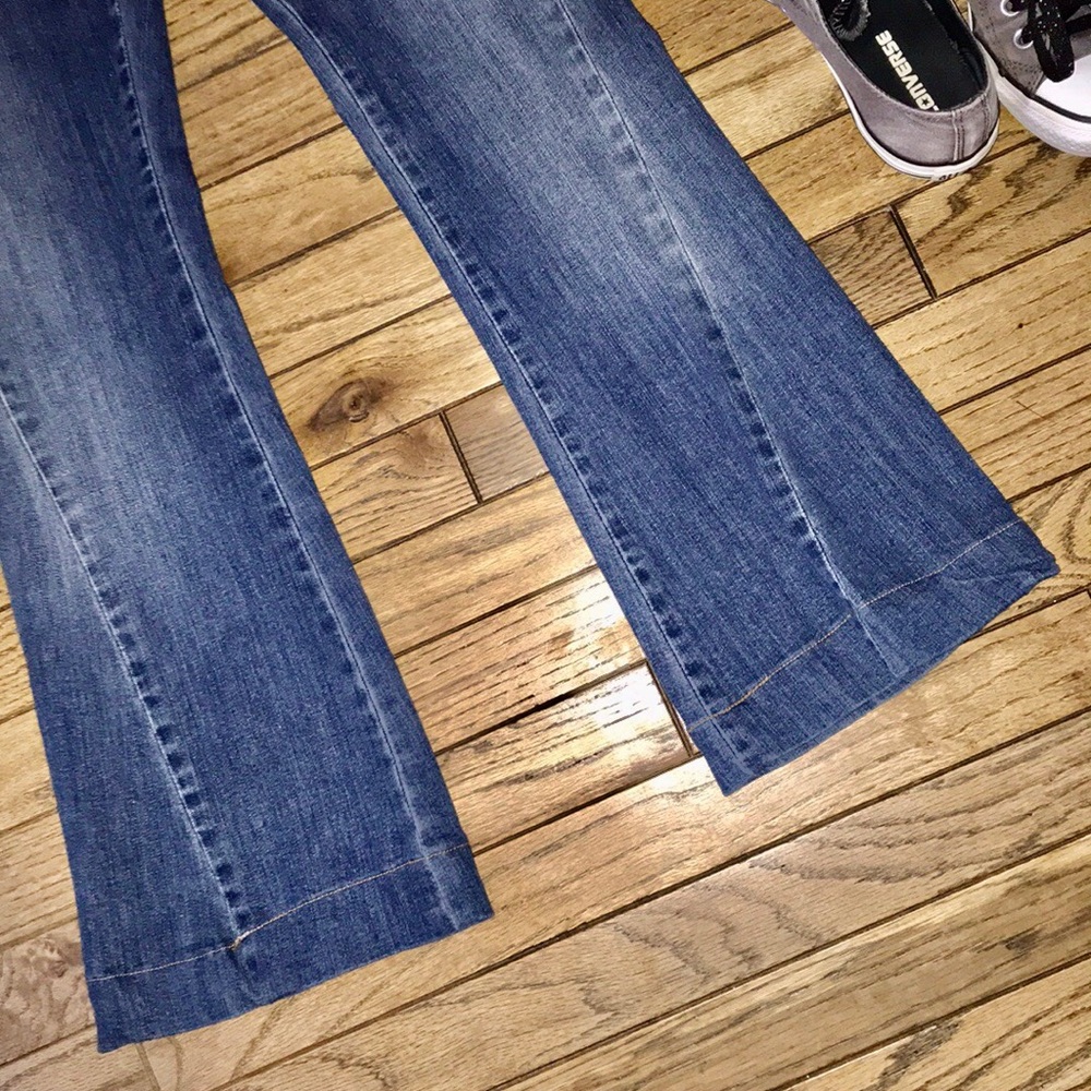 SOLD! Free People Petite High Rise Flare Jeans - Picture 2 of 8